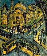 Ernst Ludwig Kirchner Nollendorfplatz, Spain oil painting artist